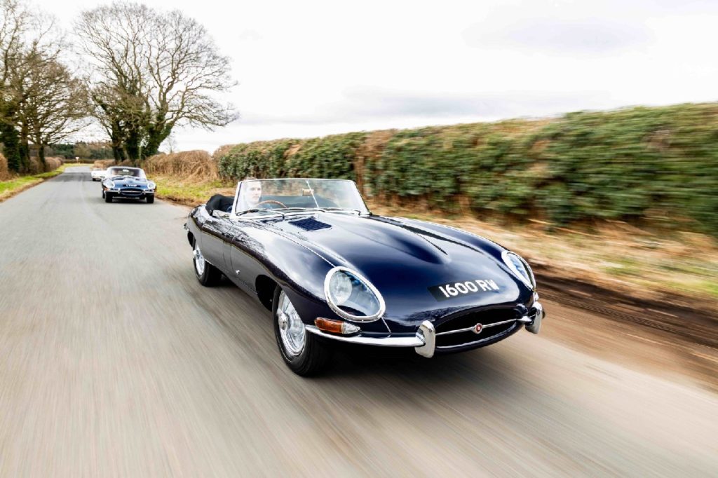 Jaguar  1600 RW on the road with 1VHP. Photo: Tom Clutterbuck.