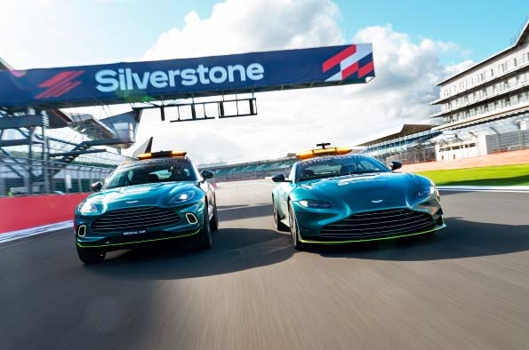 Aston Martin Vantage and Aston Martin DBX Official Safety and Medical Cars of Formula 1.