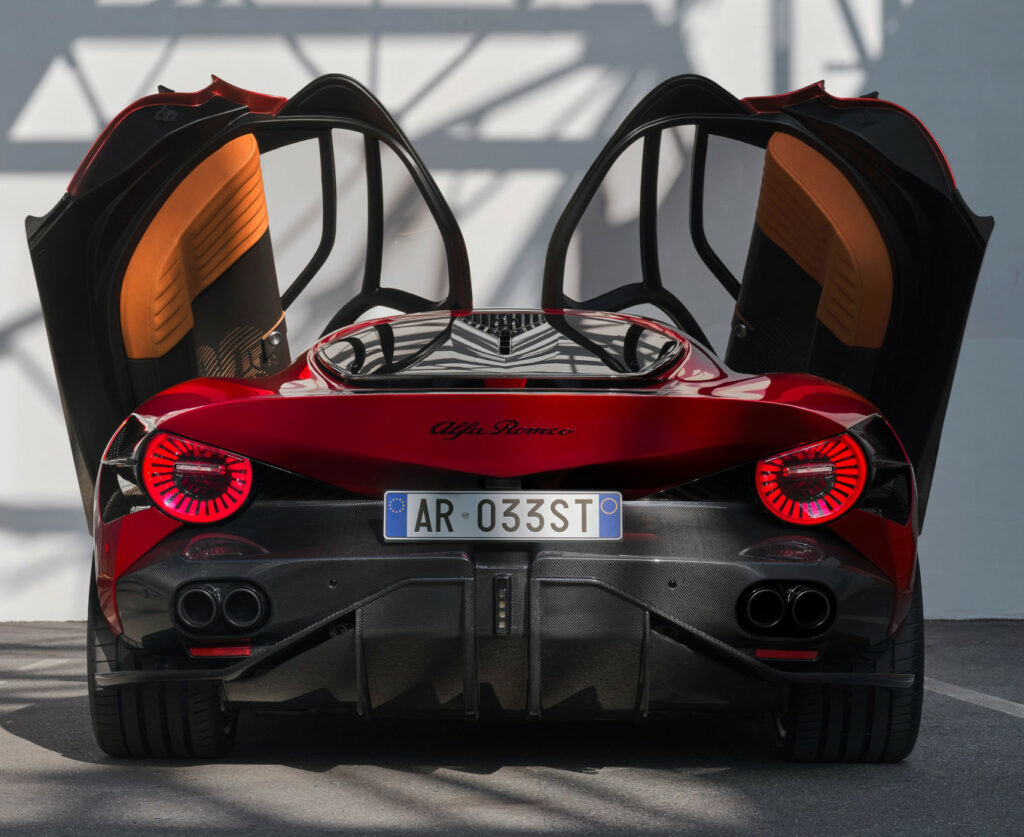 Rear view of Alfa Romeo 33 Stradale.